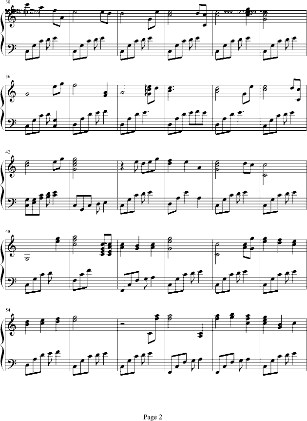 世界的约束-久石让钢琴曲谱（图2）