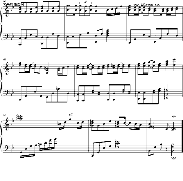 美丽的邂逅-∮亞→薩∮钢琴曲谱（图5）