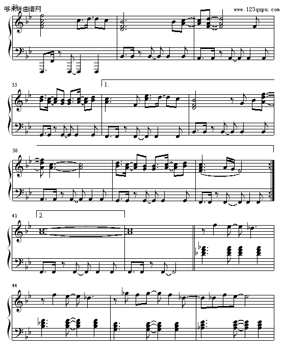 the one-后街男孩钢琴曲谱（图3）