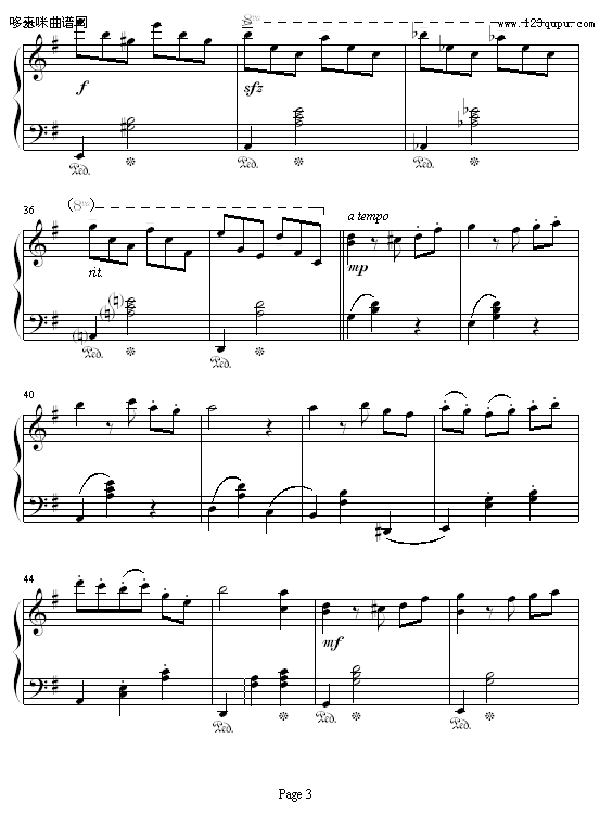 四月素描簿-须釜俊一钢琴曲谱（图3）
