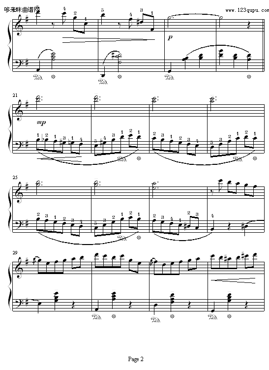 四月素描簿-须釜俊一钢琴曲谱（图2）