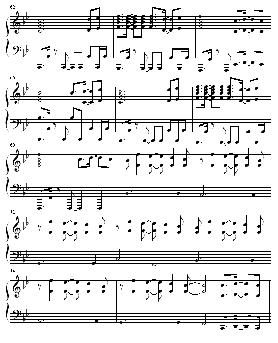 the one-后街男孩钢琴曲谱（图5）