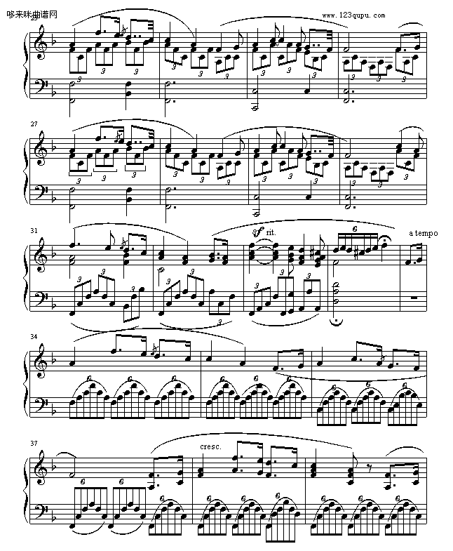 夏日最后一朵玫瑰-欧美日韩钢琴曲谱（图2）