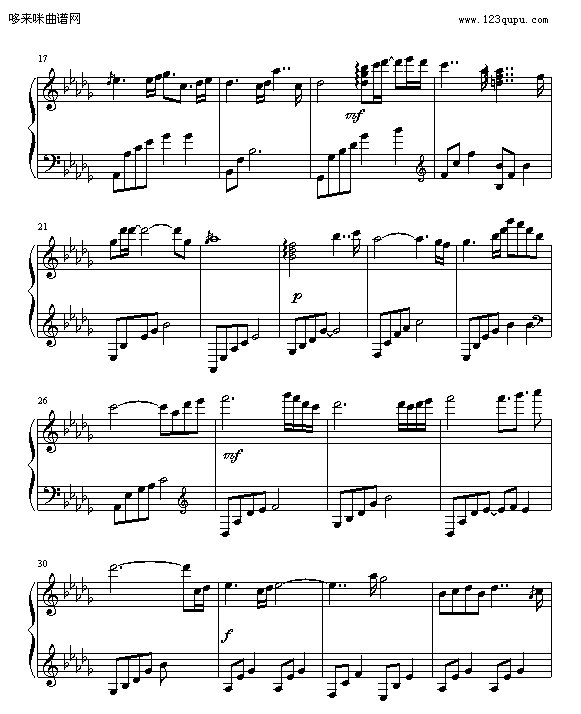 Beautiful Lady-DayDream-欧美日韩钢琴曲谱（图2）