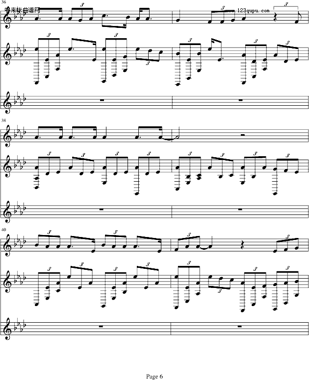 Teddy bear-(纯钢琴）-滨崎步钢琴曲谱（图6）
