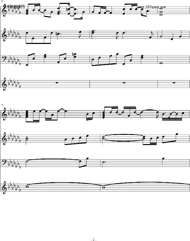 北极星-安七炫钢琴曲谱（图2）