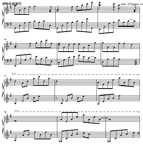 Celestial Night-须釜俊一钢琴曲谱（图6）