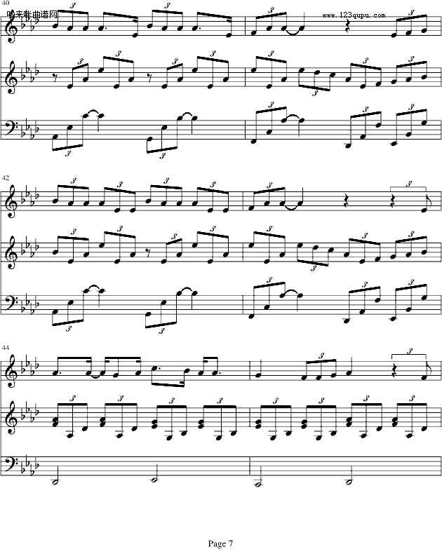 TADDY BEAR-滨崎步钢琴曲谱（图7）