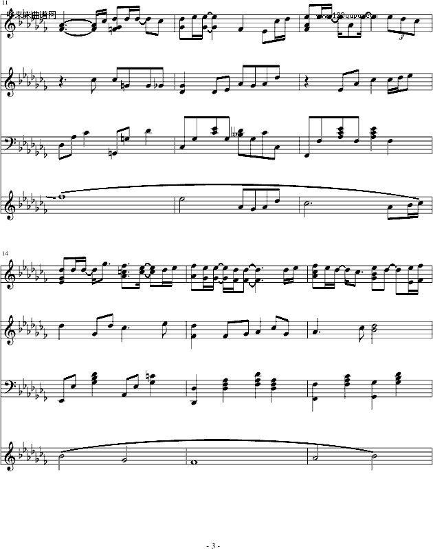 北极星-安七炫钢琴曲谱（图3）