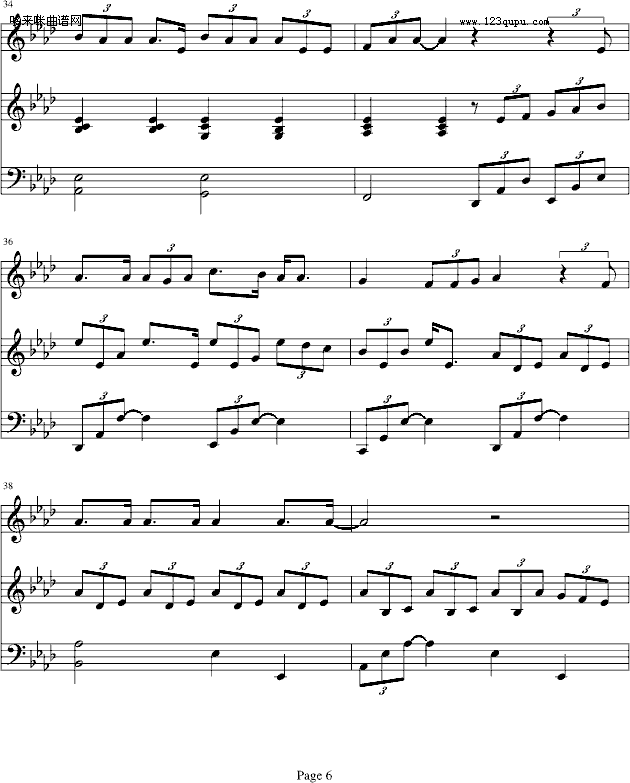 TADDY BEAR-滨崎步钢琴曲谱（图6）