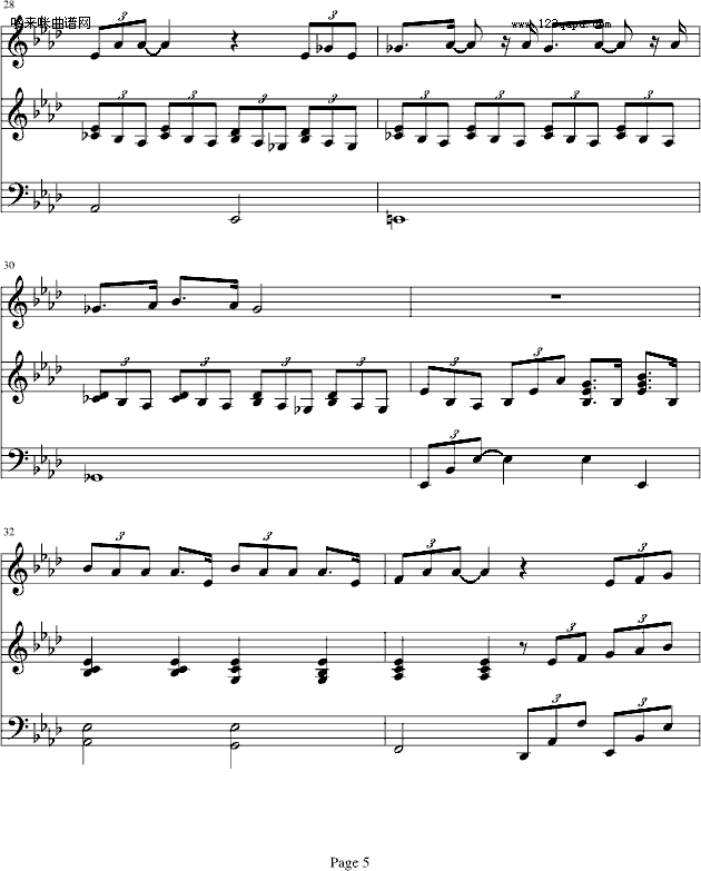 TADDY BEAR-滨崎步钢琴曲谱（图5）
