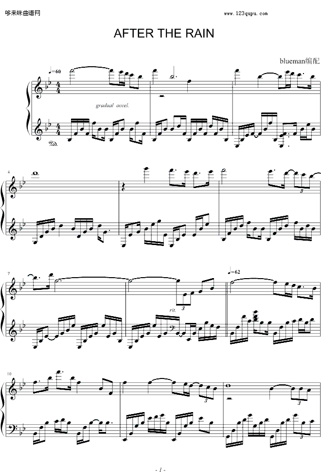 AFTER THE RAIN-Kevin Kern钢琴曲谱（图1）