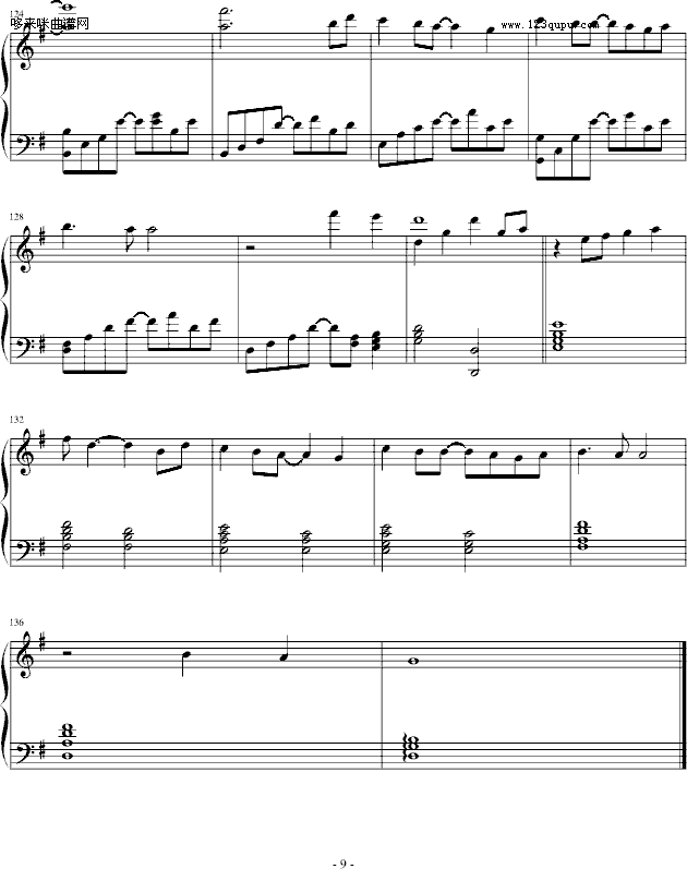 不再犹豫-beyond钢琴曲谱（图9）