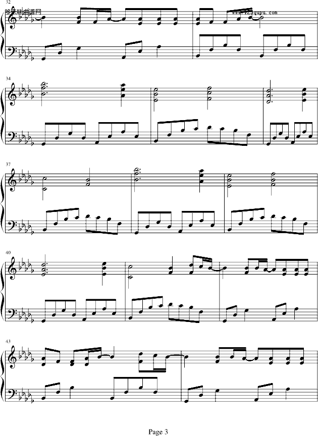 圣母玛利亚-滨崎步钢琴曲谱（图3）