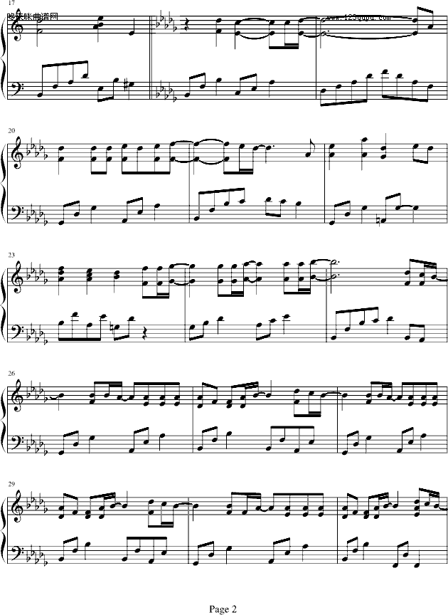 圣母玛利亚-滨崎步钢琴曲谱（图2）