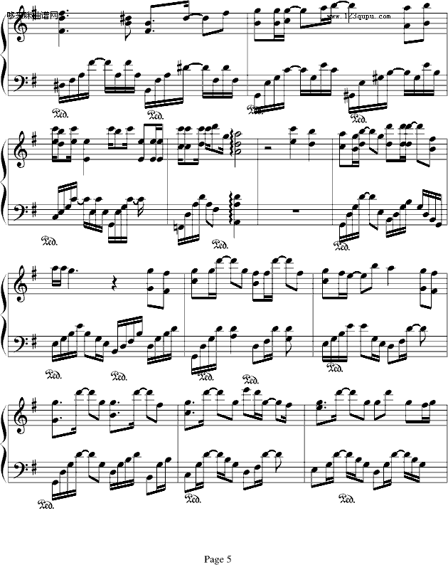 独照-容祖儿钢琴曲谱（图5）