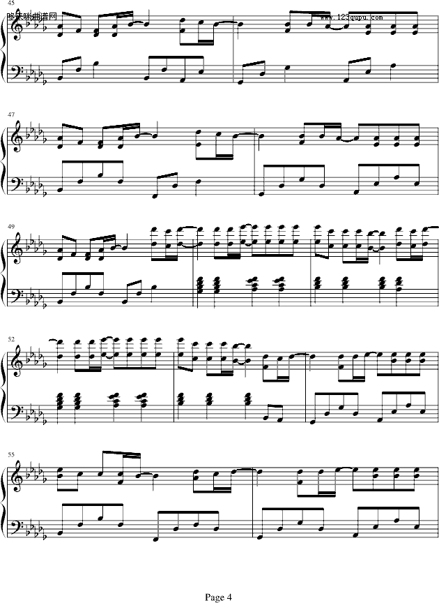 圣母玛利亚-滨崎步钢琴曲谱（图4）