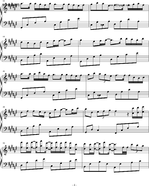 饮歌-kohaku-Twins钢琴曲谱（图4）