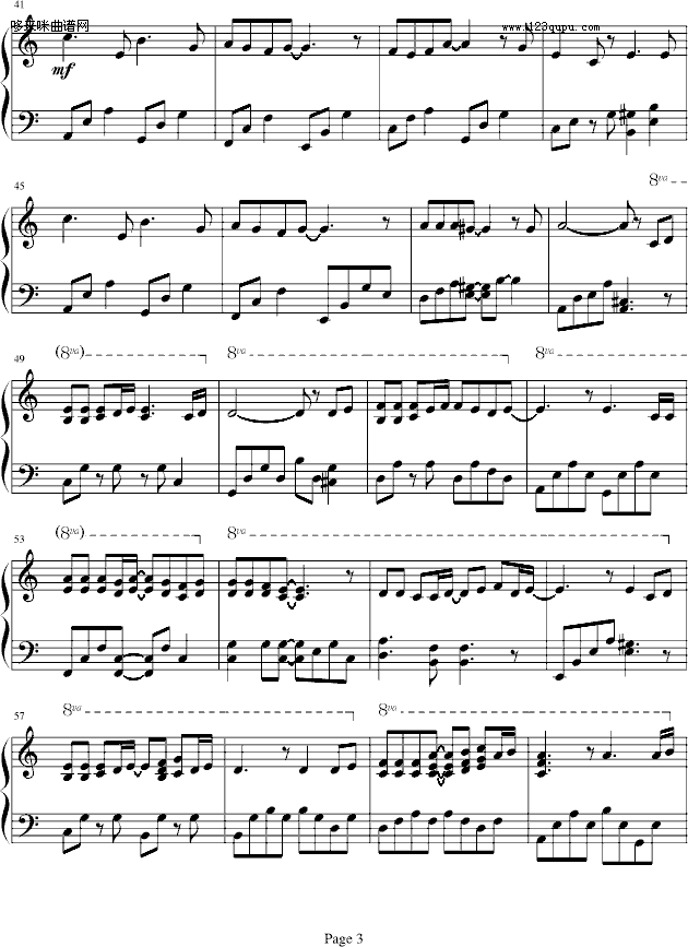 受了点伤-阿桑钢琴曲谱（图3）