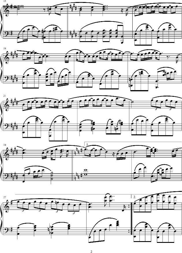 誰來愛我-容祖儿钢琴曲谱（图2）