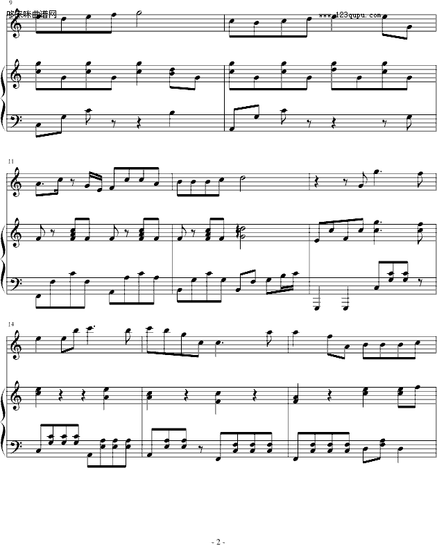 黑白配-(弹唱)-范玮琪钢琴曲谱（图2）