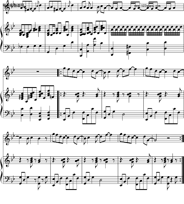 反方向的钟-（伴奏）-周杰伦钢琴曲谱（图3）