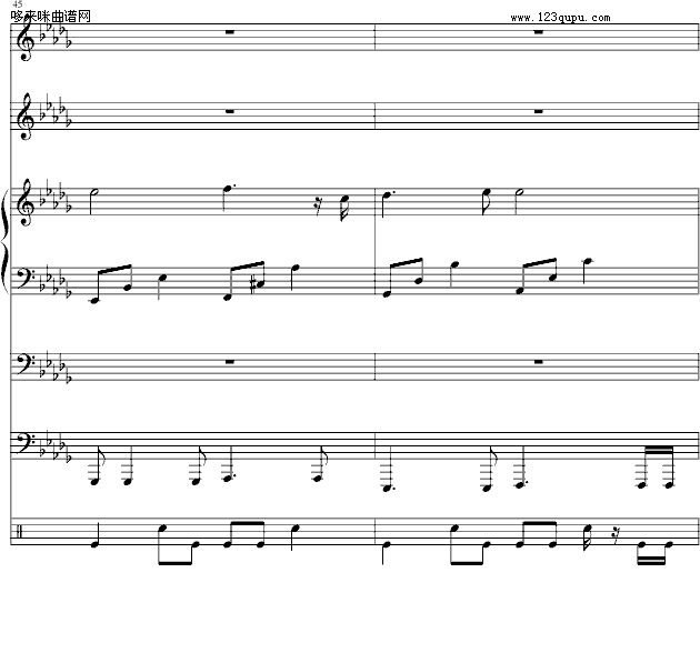 梯田-总谱-周杰伦钢琴曲谱（图15）