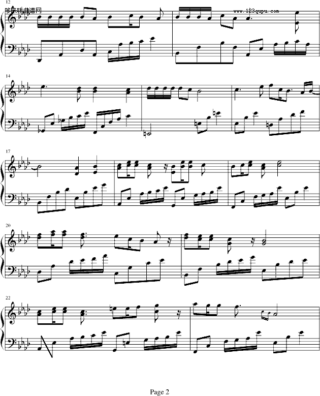 落叶归根-大头Grace 版-王力宏钢琴曲谱（图2）