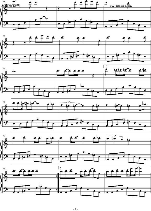 迷迭香-周杰伦钢琴曲谱（图4）