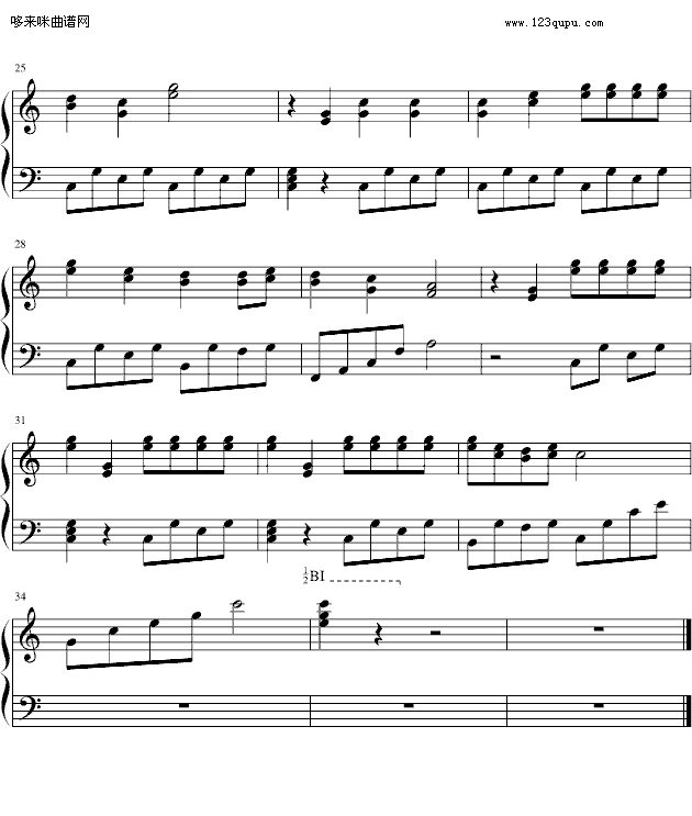 问候歌-(转角遇到爱插曲)超简易版-罗志祥钢琴曲谱（图3）