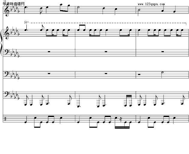 梯田-总谱-周杰伦钢琴曲谱（图5）