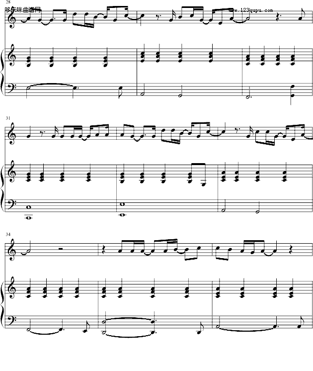 爱很简单- 伴奏-陶喆钢琴曲谱（图4）