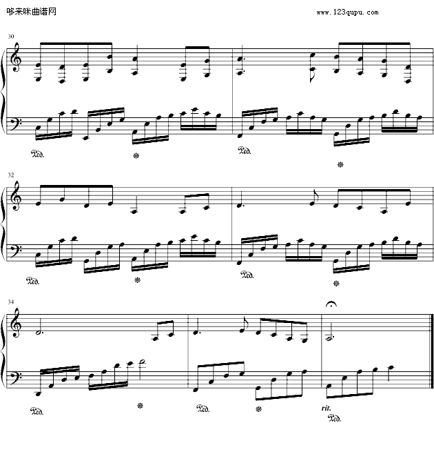 分飞-徐怀钰钢琴曲谱（图3）