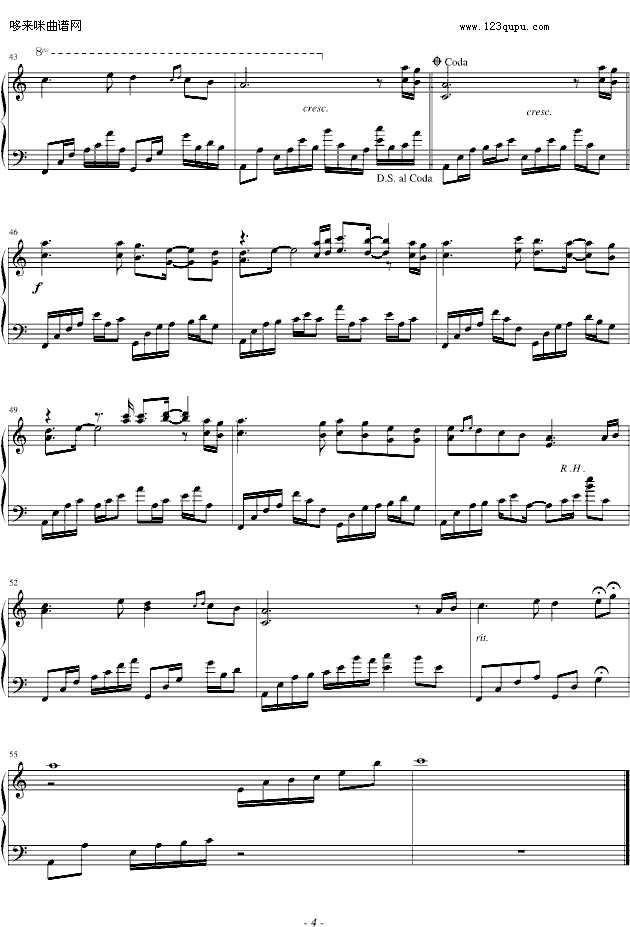 乱红-陈悦钢琴曲谱（图4）