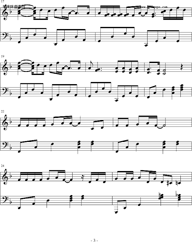 吻别-(正式原调版)-张学友钢琴曲谱（图3）