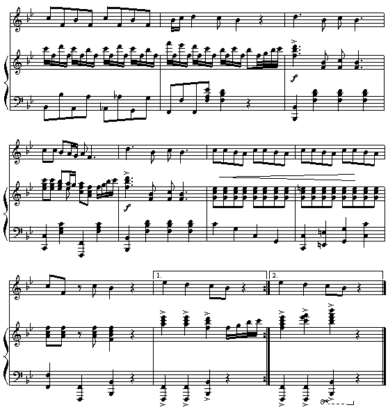 爱我中华 (宋祖英)钢琴曲谱（图2）