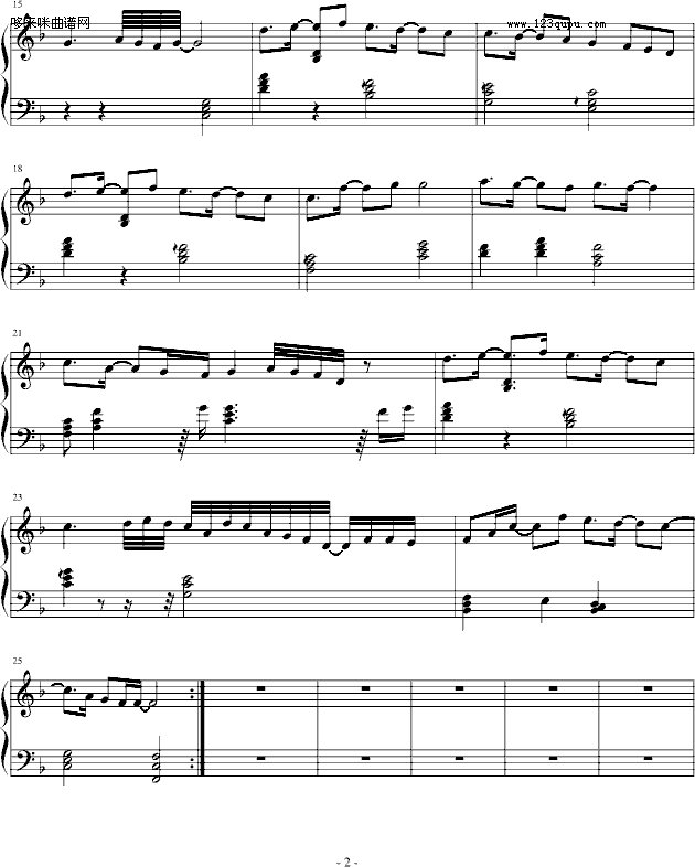 星期六的深夜-王力宏钢琴曲谱（图2）