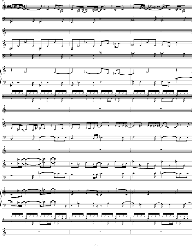 半岛铁盒-总谱-周杰伦钢琴曲谱（图3）