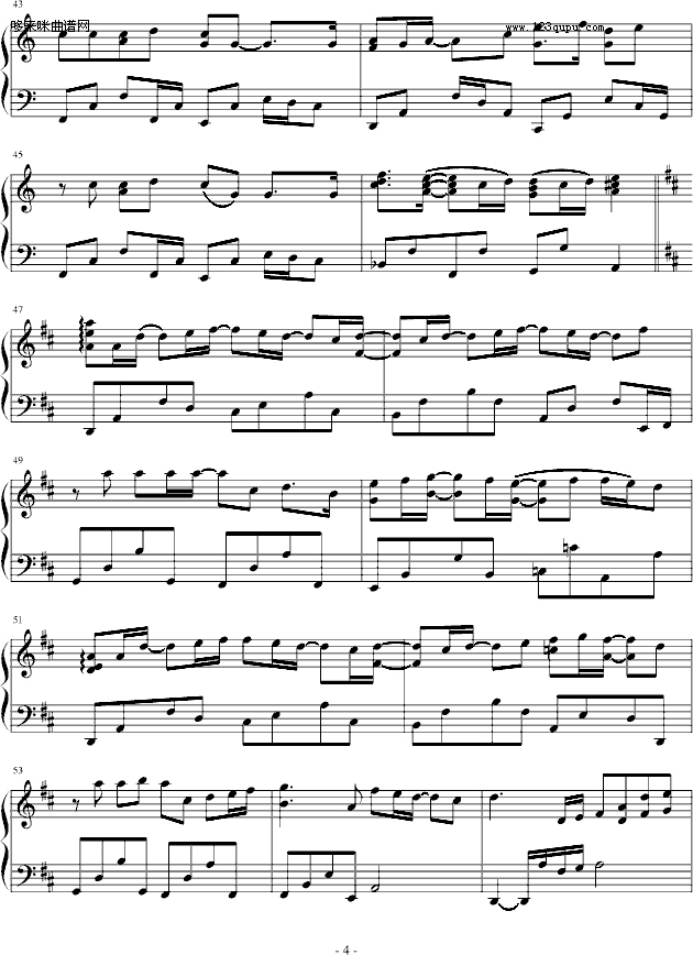 翅膀-林俊杰钢琴曲谱（图4）