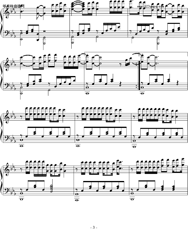 回心转意-黑龙钢琴曲谱（图3）