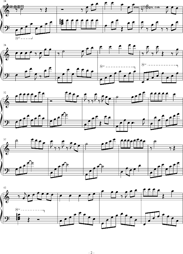 大城小爱-雷丁版-王力宏钢琴曲谱（图2）