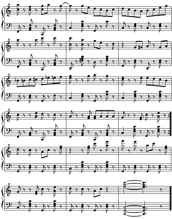 万水千山总是情钢琴曲谱（图2）