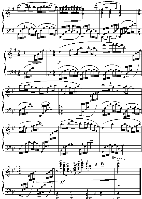 梁祝——蝴蝶恋钢琴曲谱（图1）