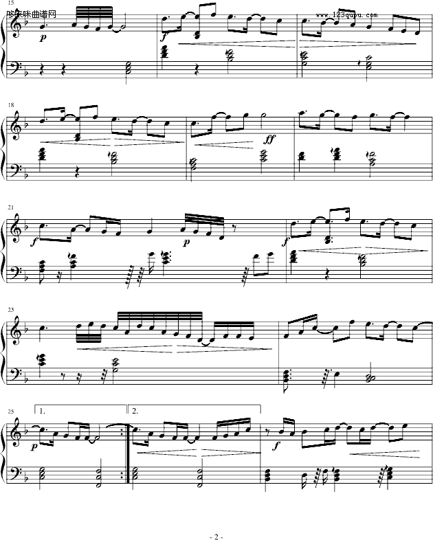 星期六的深夜-（原版）-王力宏钢琴曲谱（图2）