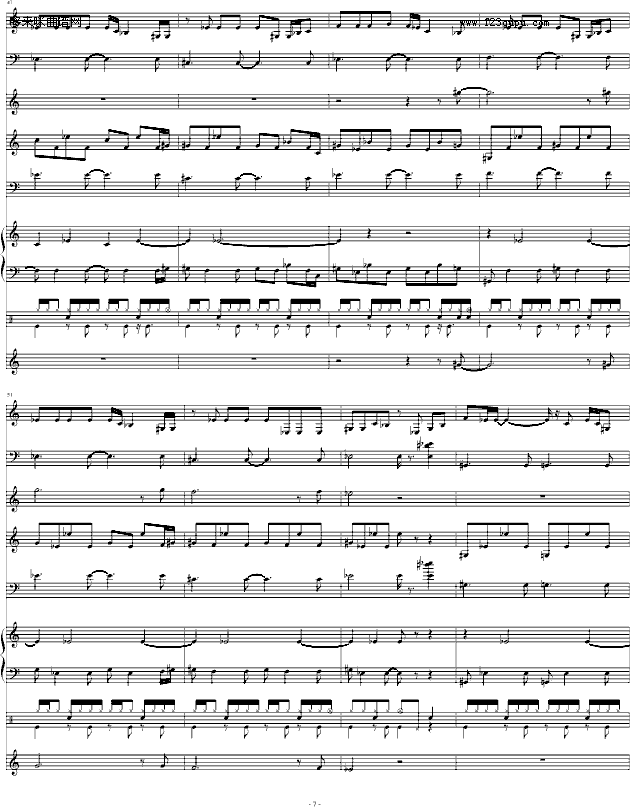 半岛铁盒-总谱-周杰伦钢琴曲谱（图7）