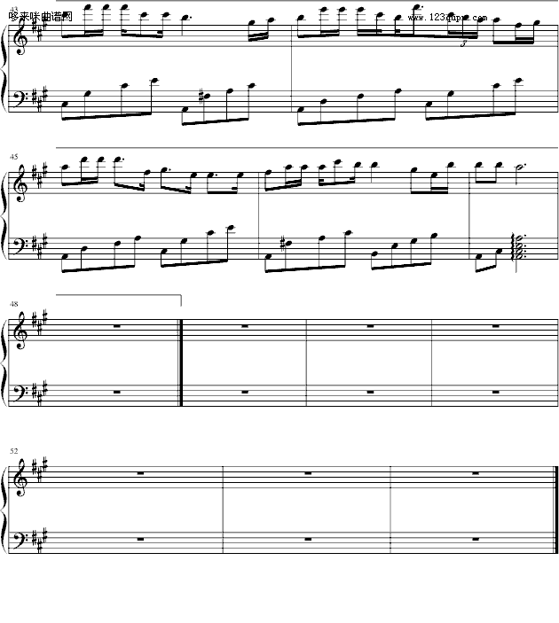 该死的温柔-马天宇钢琴曲谱（图4）