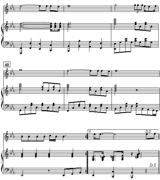 红旗飘飘钢琴曲谱（图4）