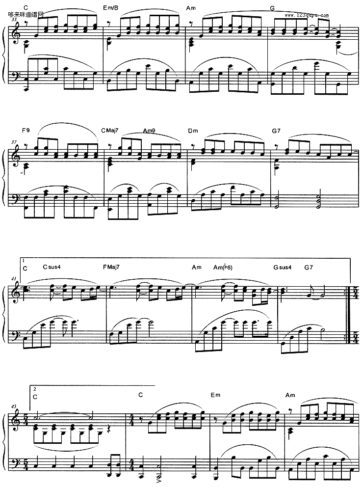 安静 (周杰伦)钢琴曲谱（图2）