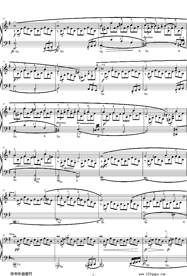 G大调即兴曲(Op.90,No.3))-舒伯特钢琴曲谱（图3）