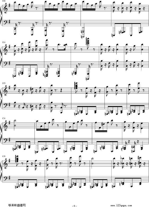 邮递马车)-中国名曲钢琴曲谱（图6）